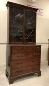 A late George III mahogany chest,