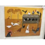 REBECCA CAMPBELL "Chicken run" oil on pa