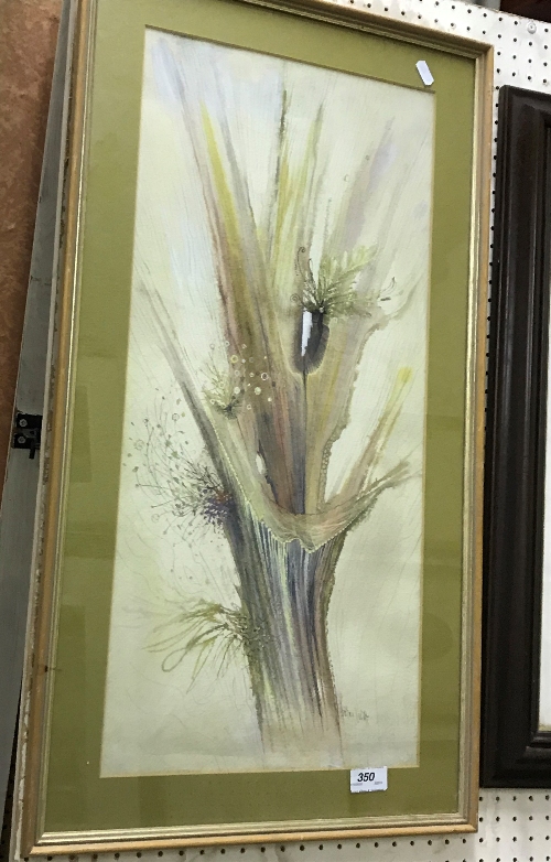 PETER ISSIT "Abstract Fern", watercolour