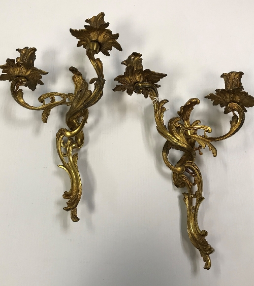 A pair of 19th Century gilt bronze wall - Image 3 of 25