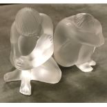 A Lalique figure of a nude clutching the