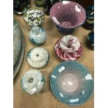 A collection of Mdina and other glasswar