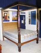 A mahogany framed full tester bedstead,