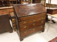 An 18th Century North Country oak bureau,