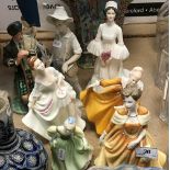Five various Royal Doulton figurines including "The Laird" (HN2361), "Carol" (HN2961),