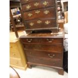 A late George III mahogany chest,