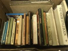 Five boxes of various books to include various coffee table type references, art and artists,