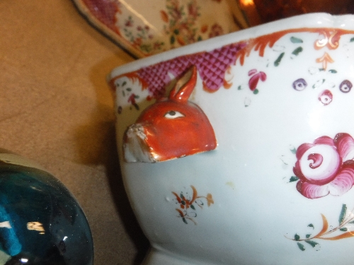 An 18th Century Chinese Qianlong famille-rose tureen and cover with rabbit mask handles, 35 cm x 22. - Image 15 of 32