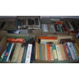 Seven boxes of various books including biographies,