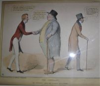 JOHN DOYLE "Satirical Studies", black and white engravings later coloured,