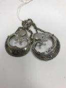 A pair of Hester Bateman silver bottle tags “Port” and “Claret”, 0.