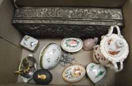 A collection of various trinket boxes to include Limoges, Dubarry, Wedgwood, Royal Crown Derby, etc,