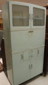 A 1950's painted kitchen cabinet,
