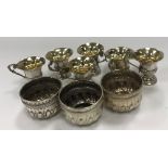 A set of six 19th Century Dutch silver tot mugs with gilt-washed interiors,