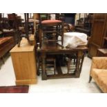 A 20th Century oak refectory style dining table,