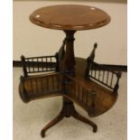 A Victorian walnut book table,