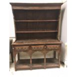 An early 19th Century Provincial oak dresser,