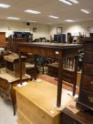 A late George III mahogany card table in the provincial Chippendale manner,