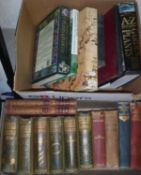 Two boxes of various books to include historical, myth and legend,