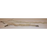 A seed pearl single strand necklace,
