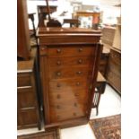 A Victorian mahogany wellington chest,