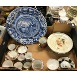 A collection of various china wares, mainly tea wares,