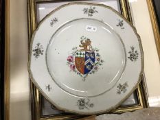 A 19th Century Chinese armorial ware plate,