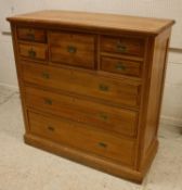 A Victorian satin walnut bonnet chest,