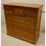 A Victorian satin walnut bonnet chest,