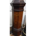 A 19th Century painted wooden column with scagliola style dark Sienna marble decoration to the