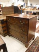 An early 19th Century mahogany chest,