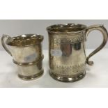 Two silver Christening mugs, 10.
