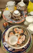 A collection of Derby and Derby type china wares to include Royal Crown Derby figure of bird "LXI",