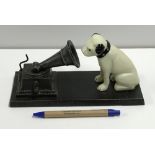 A modern cast HMV style dog with gramoph