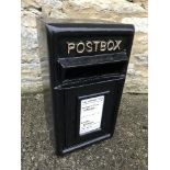 A modern reproduction metal black post b