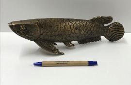 A modern bronze Carp figure, 29 cm long