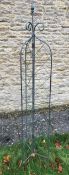 Two 6ft folding lattice garden spires