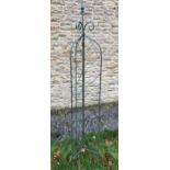 Two 6ft folding lattice garden spires