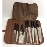 A Waltmann und Sohn 9 piece kitchen knif