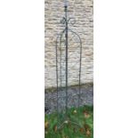 Two 6ft folding lattice garden spires