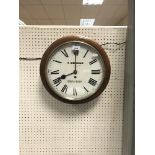 A 19th Century mahogany cased single fusee wall clock,
