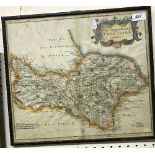 AFTER ROBERT MORDEN "The North Riding of Yorkshire", map later hand-coloured,