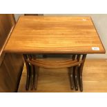 A G Plan teak nest of three graduated occasional tables, the largest 56 cm wide x 40.5 cm deep x 51.