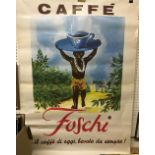A mid-20th Century advertising poster for Fuschi Caffé,