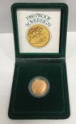 An Elizabeth II gold proof sovereign, 1980,