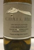 Five bottles Chalk Hill Estate Bottled Chardonnay 1993