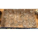 A collection of 19th Century and later cut glass wines, liqueurs,