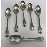 A set of four silver "King's" pattern tablespoons (by Mary Chawner, London 1837),