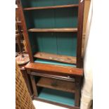 A 19th Century mahogany open bookcase, 94 cm wide x 39 cm deep x 201.