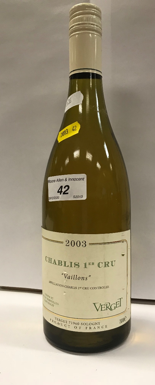 Seven bottles Chablis 1er Cru "Vaillons" Verget 2003 - Image 3 of 4